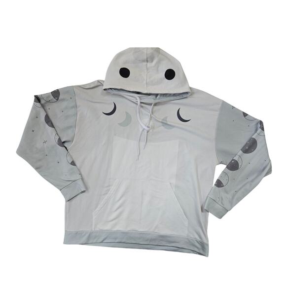 Kawaii Dragon Moon Hoodie | Ghost | Cute Sz. 2XL - Picture 1 of 5